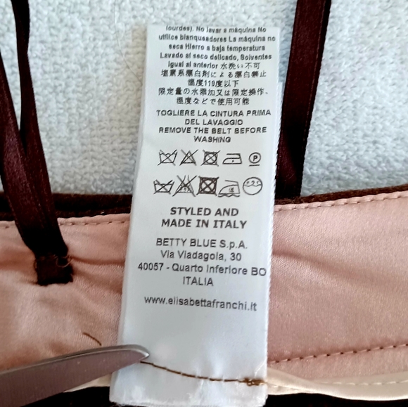 NWT ELISABETTA FRANCHI WOOL PANTS, size 40 - Picture 14 of 16
